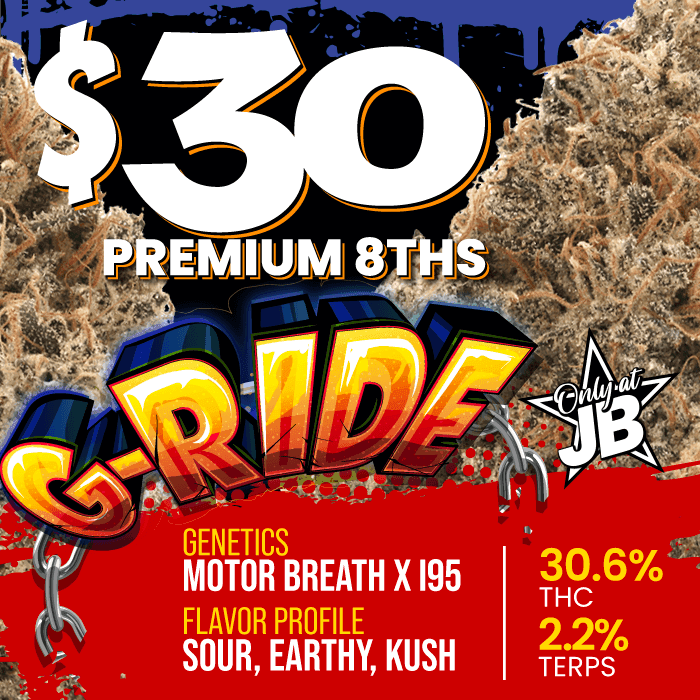 $30 Premium 8ths of G-Ride - Cannabis deal image