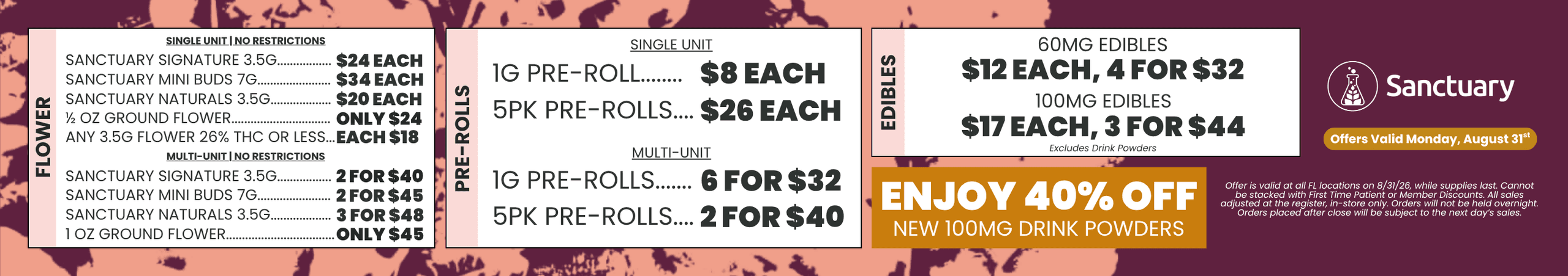 Flower, Pre-Rolls, and Edibles Deals - Cannabis deal image