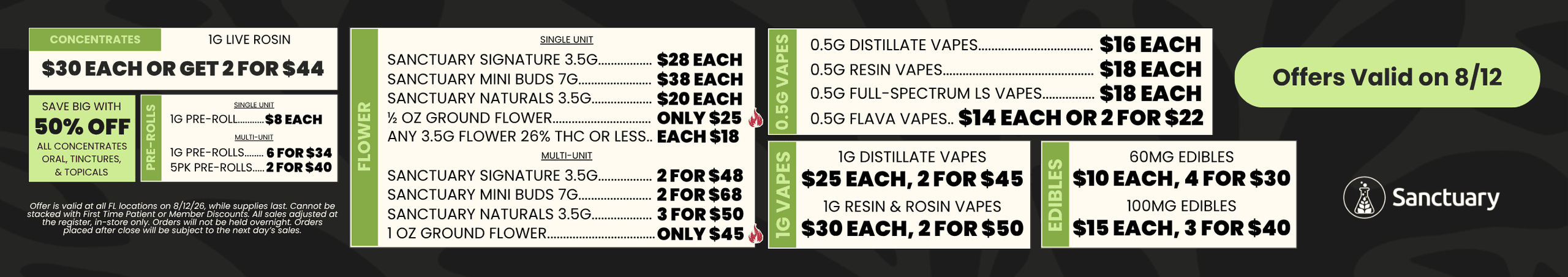 Concentrates, Vapes, Flower & Edibles Deals - Cannabis deal image
