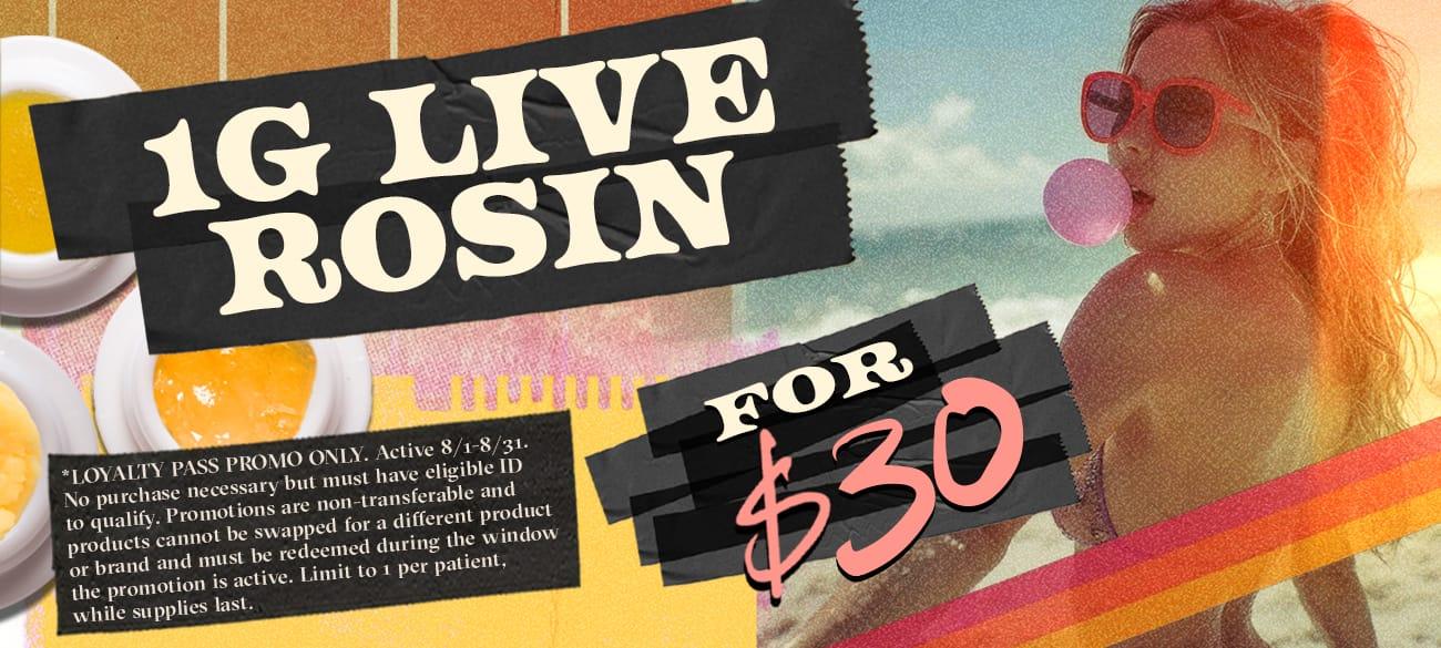 1g Live Rosin for $30 - Cannabis deal image