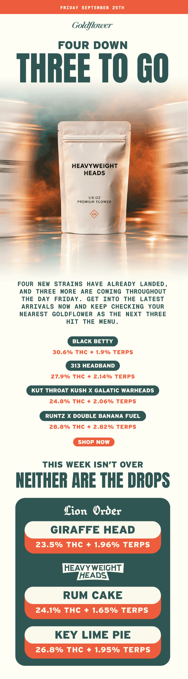 New Strain Drop: Four Down Three To Go - Cannabis deal image