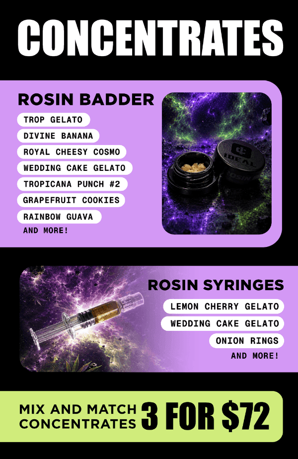 Mix & Match Concentrates 3 for $72 - Cannabis deal image