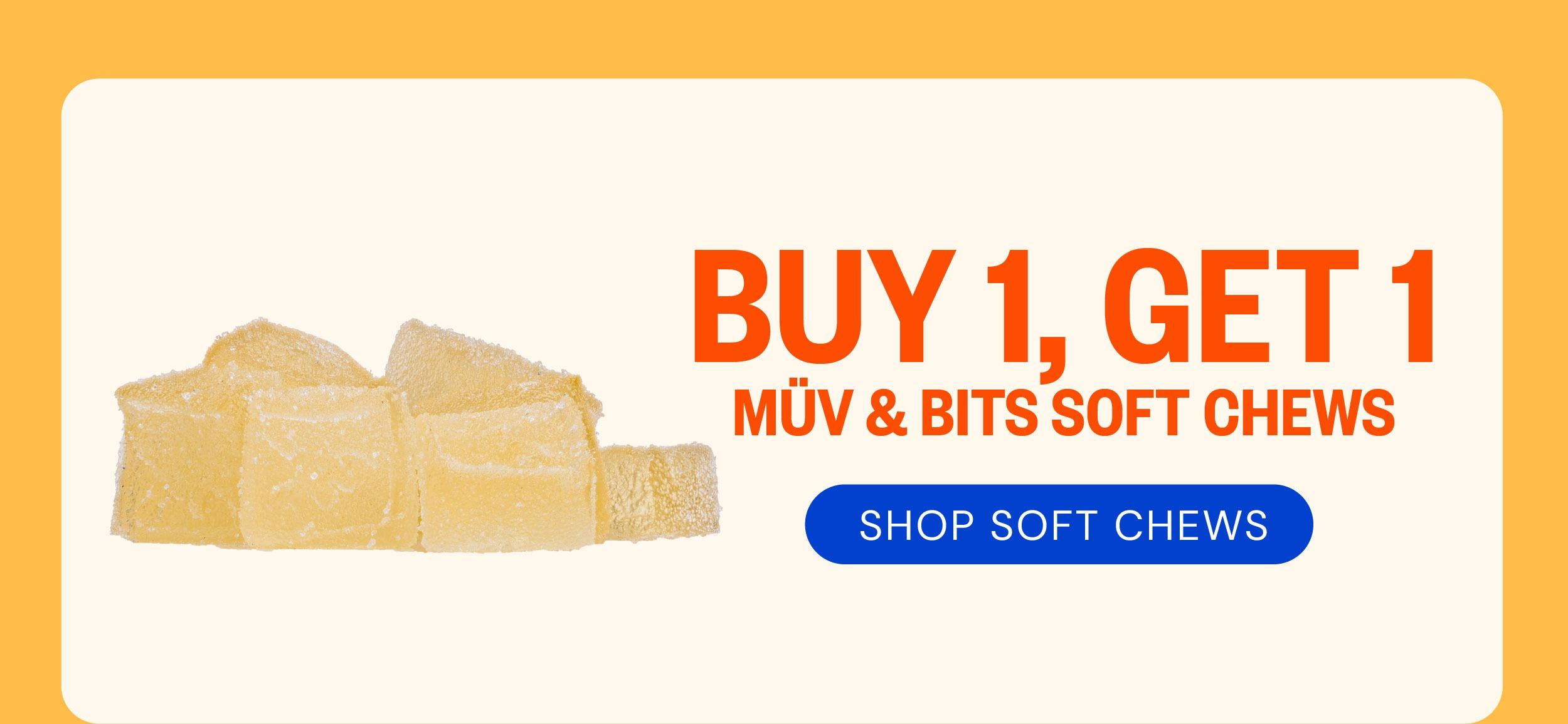 Buy 1 Get 1 Free Soft Chews - Cannabis deal image