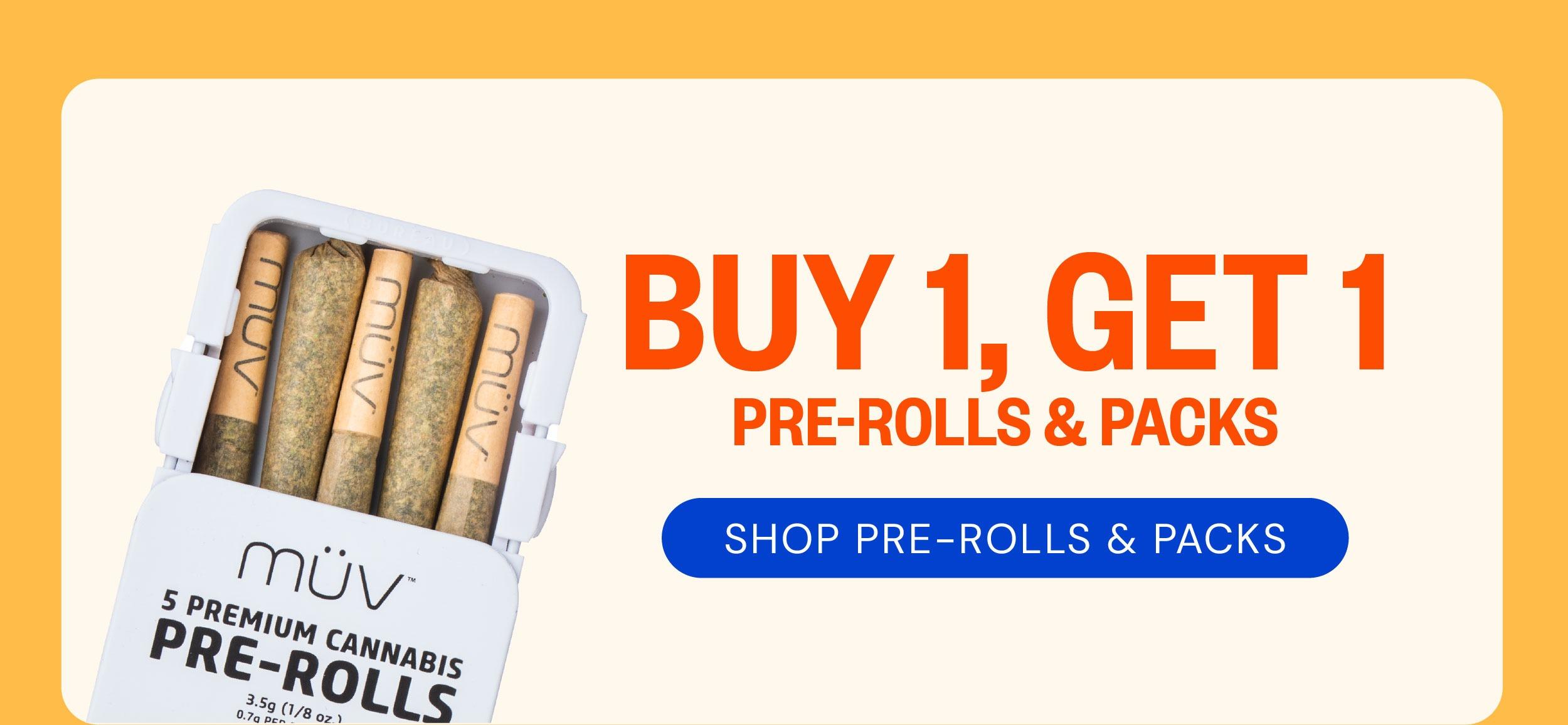 Buy 1 Get 1 Free Pre-Rolls & Packs - Cannabis deal image