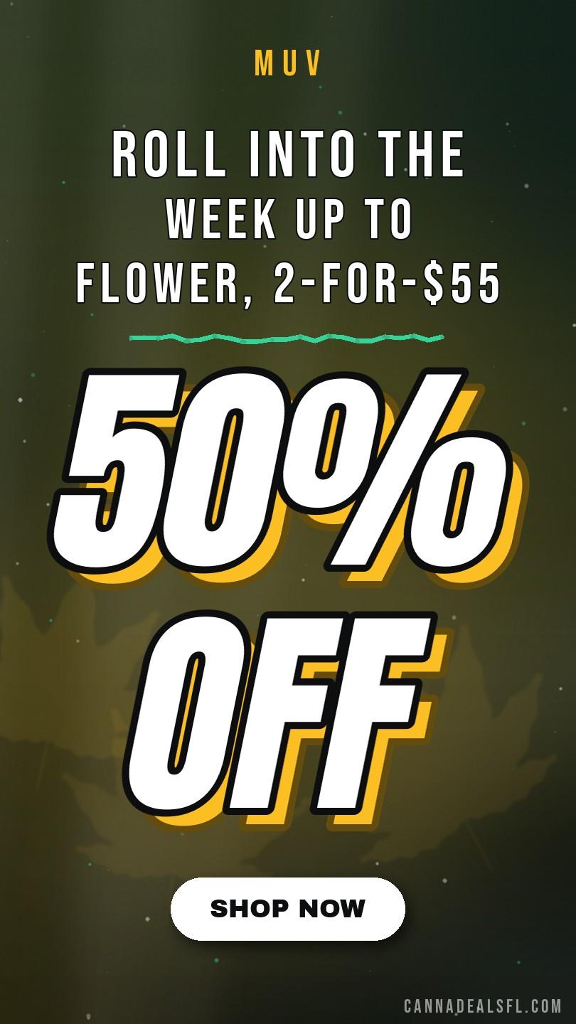 Roll Into The Week ☀️ Up To 50% Off Flower, 2-For-$55 Savvy 1G Vapes, & More - Cannabis deal image