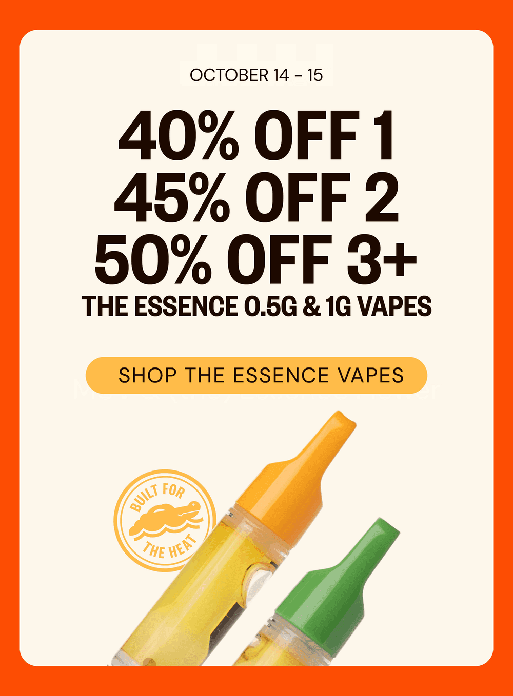 40-50% Off The Essence Vapes - Cannabis deal image