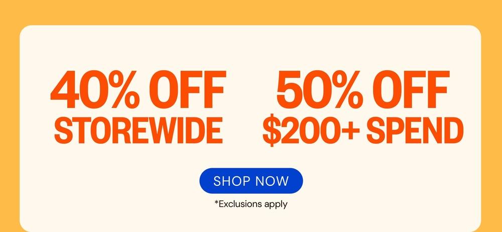 40% Off Storewide & 50% Off $200+ - Cannabis deal image