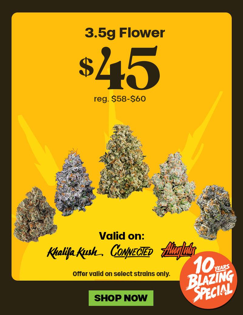 10 Years Blazing Special Flower Deal - Cannabis deal image