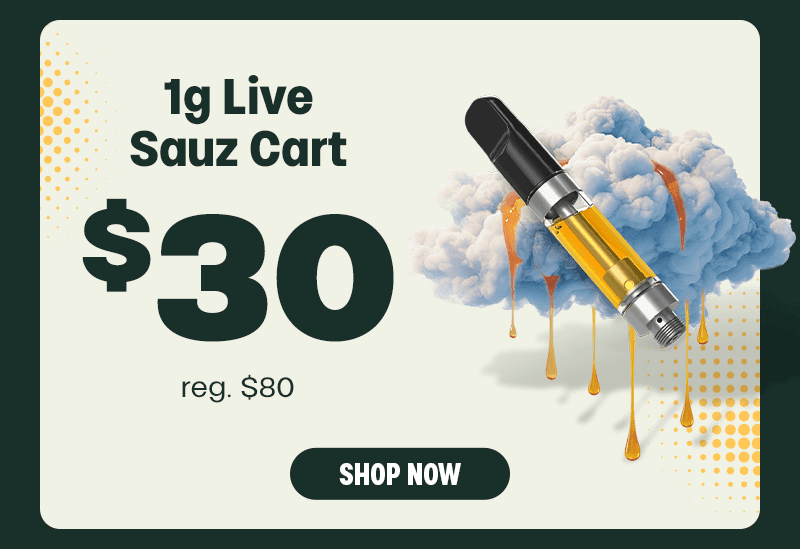 1g Live Sauz Cart $30 Deal - Cannabis deal image
