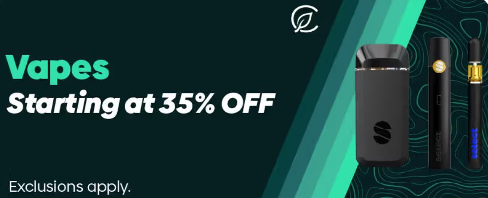 Vapes Starting at 35% OFF - Cannabis deal image