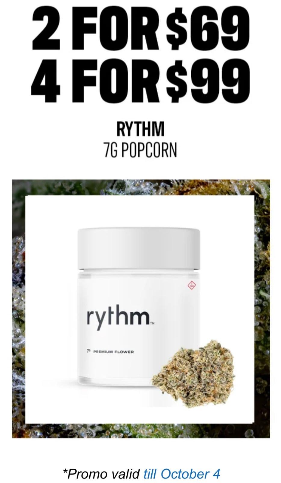 RYTHM Popcorn 2 for $69, 4 for $99 - Cannabis deal image