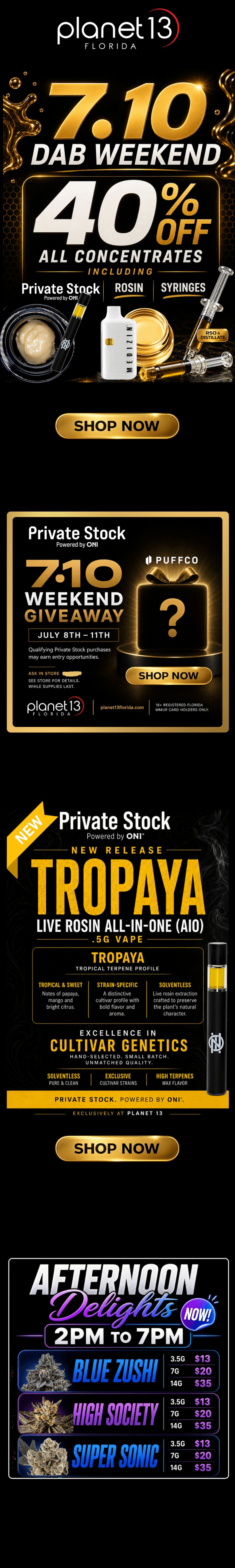 Planet 13 Vapes Campaign Deals - Cannabis deal image