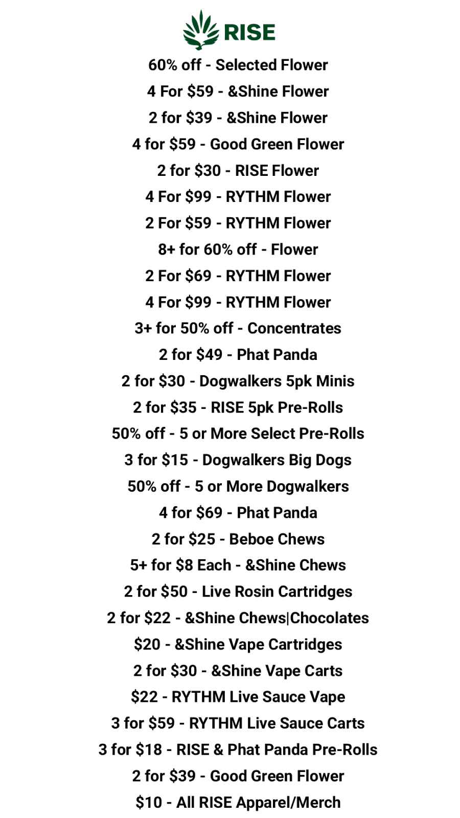 Flower, Concentrates, Vapes, and Apparel Deals - Cannabis deal image