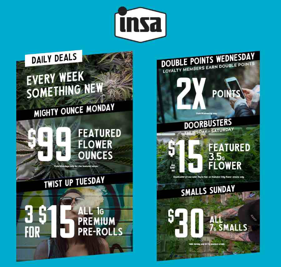 Daily Deals & Double Points Wednesday - Cannabis deal image
