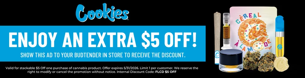 Extra $5 Off Cannabis Purchases - Cannabis deal image