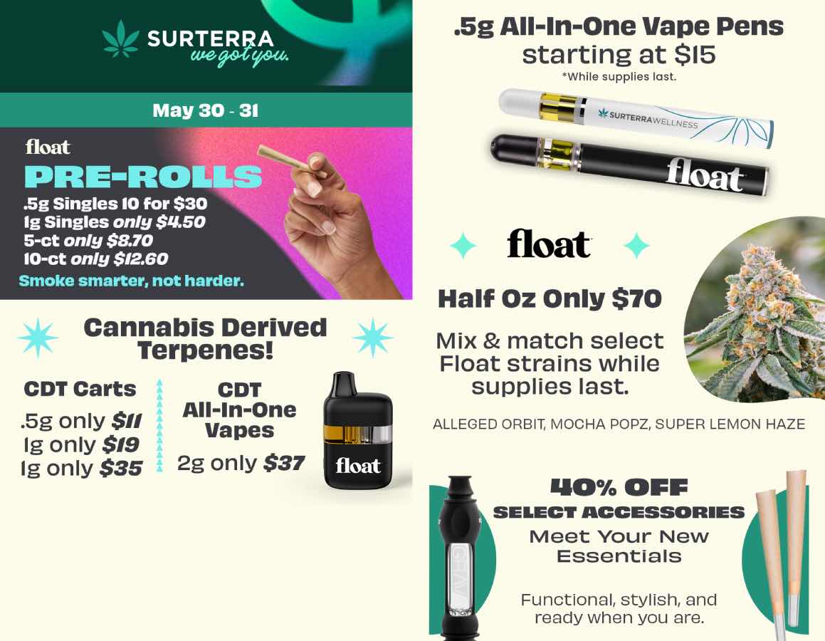 Float Deals: Pre-Rolls, Vapes, Flower & More! - Cannabis deal image