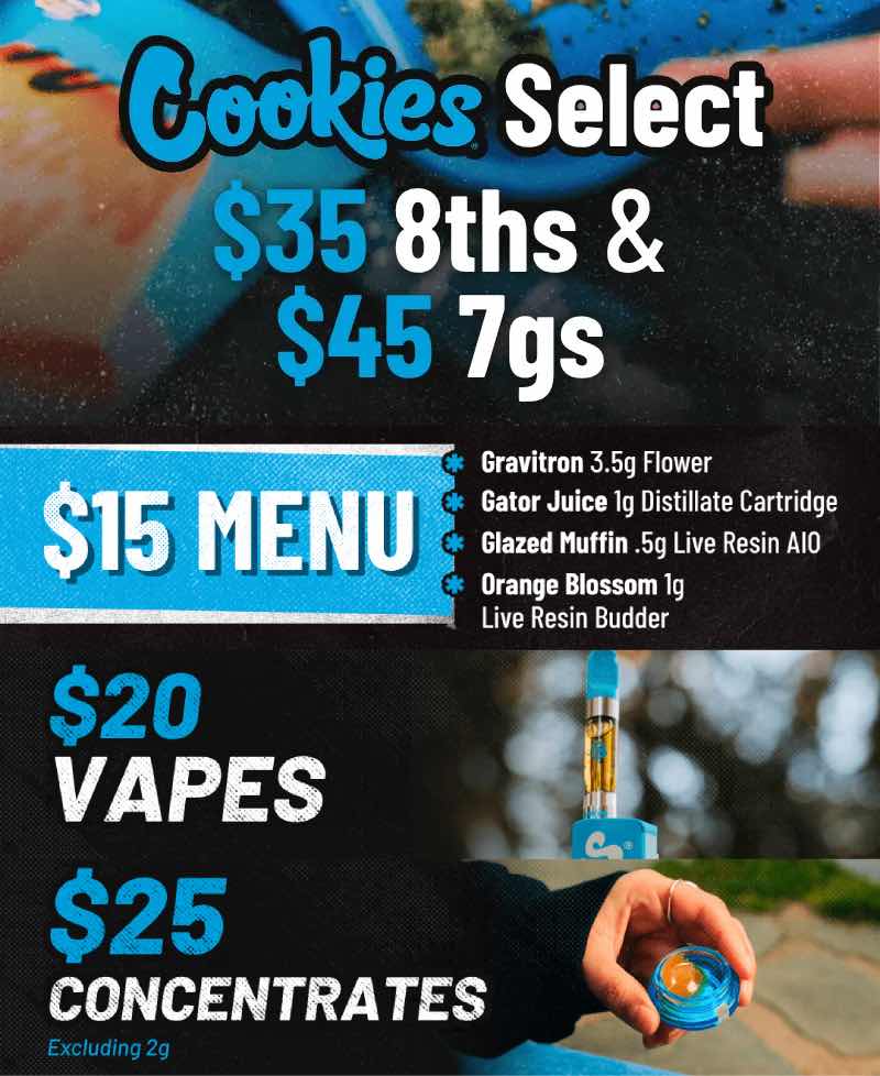 Cookies Select Deals: Flower, Vapes, Concentrates - Cannabis deal image