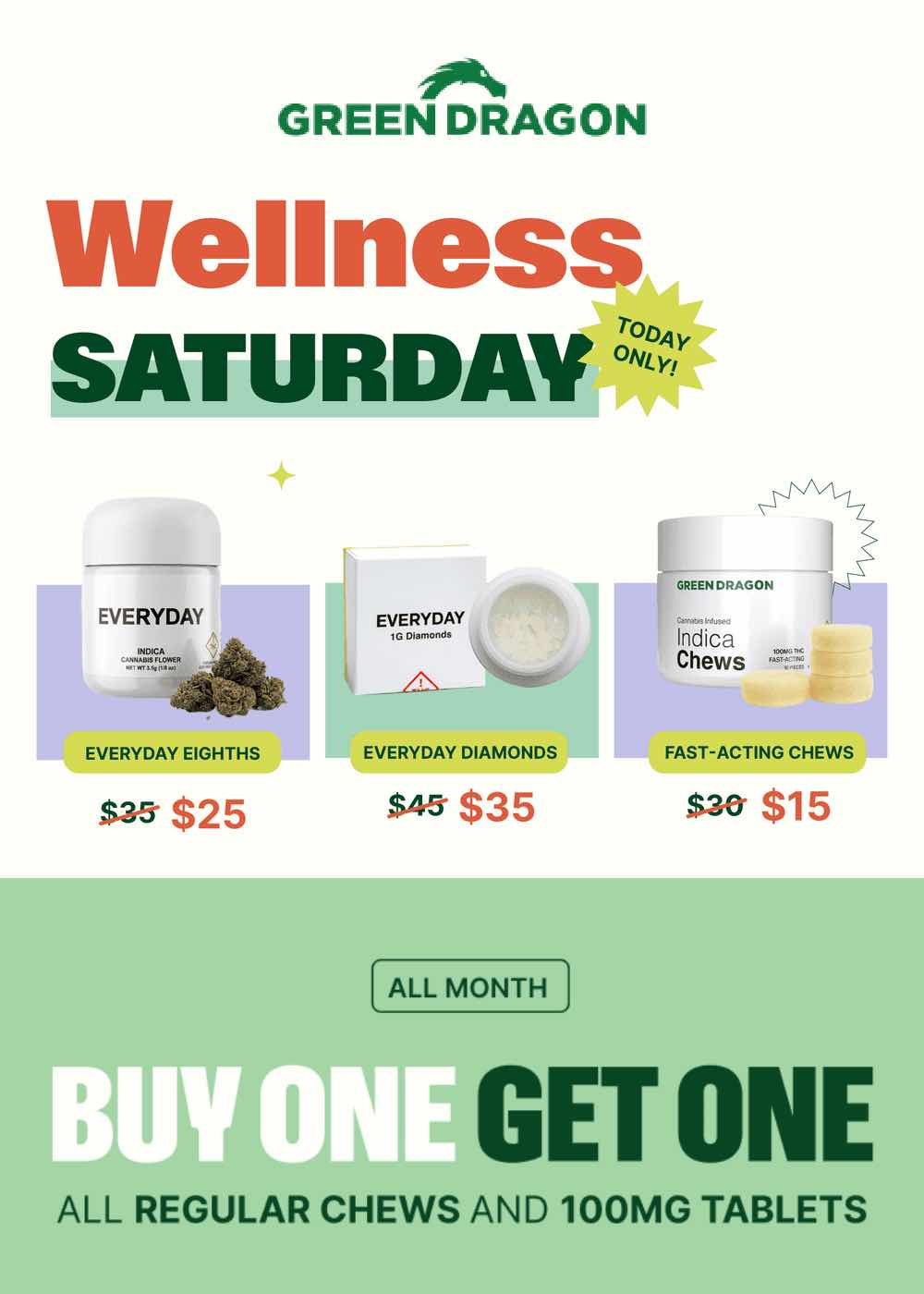 Wellness Saturday Deals & All Month BOGO - Cannabis deal image