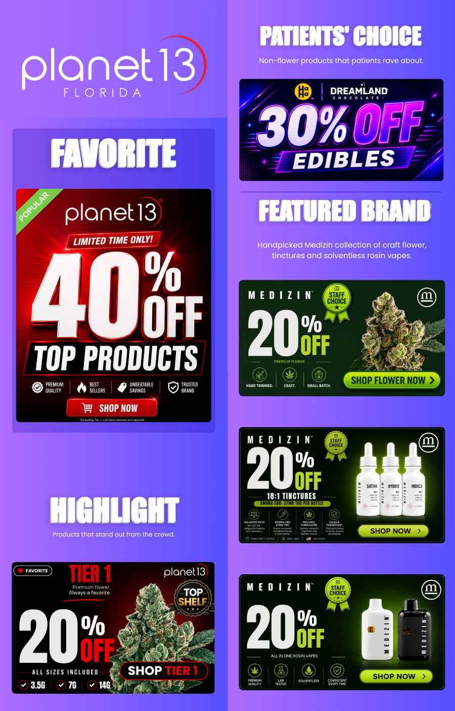 40% Off Top Products & Medizn Deals - Cannabis deal image
