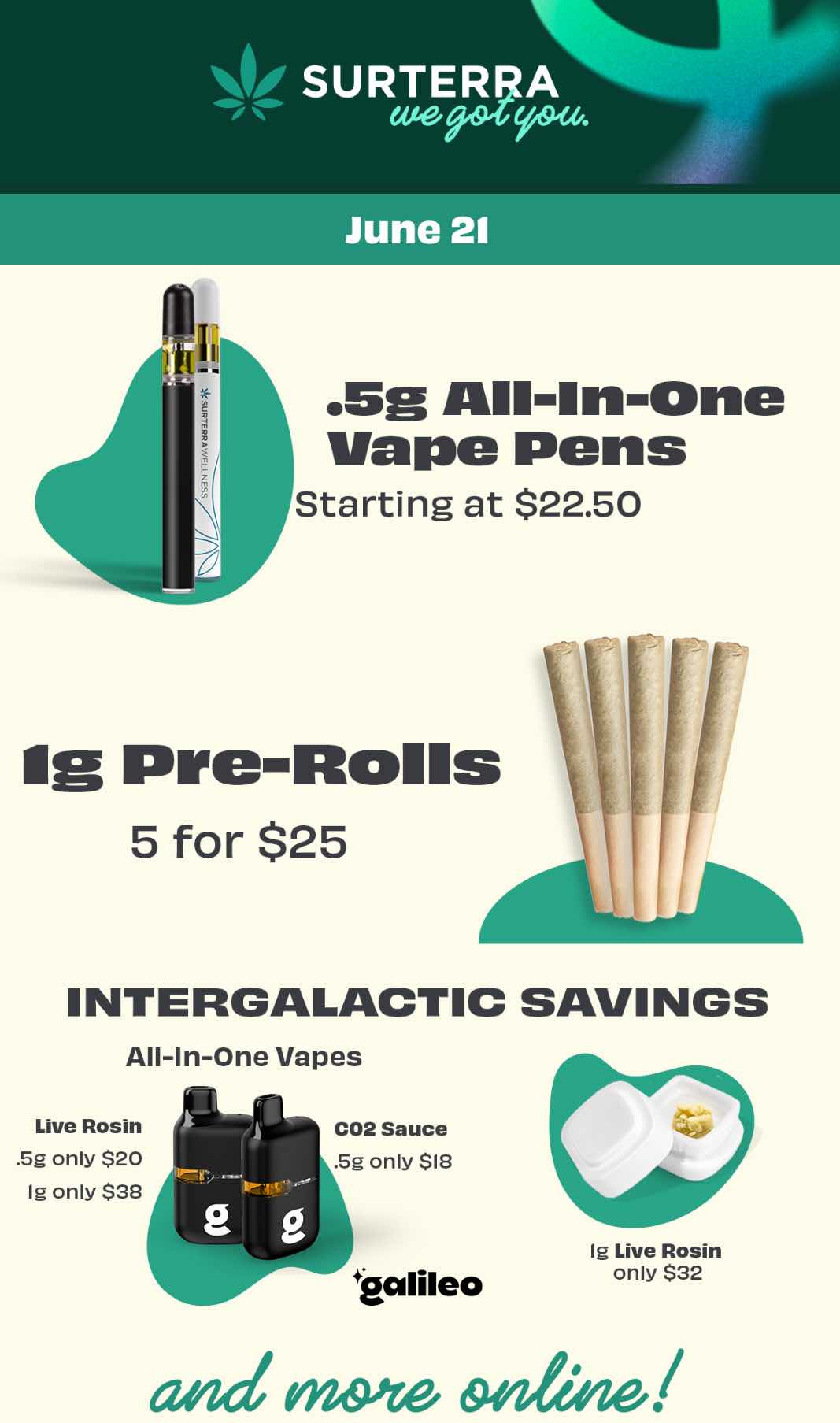 June 21st Deals on Vapes & More! - Cannabis deal image