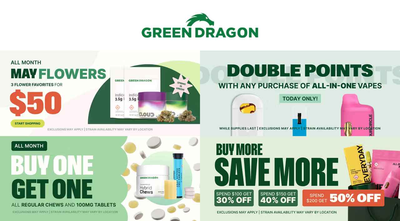 May Flowers, Double Points & Buy More Save More - Cannabis deal image