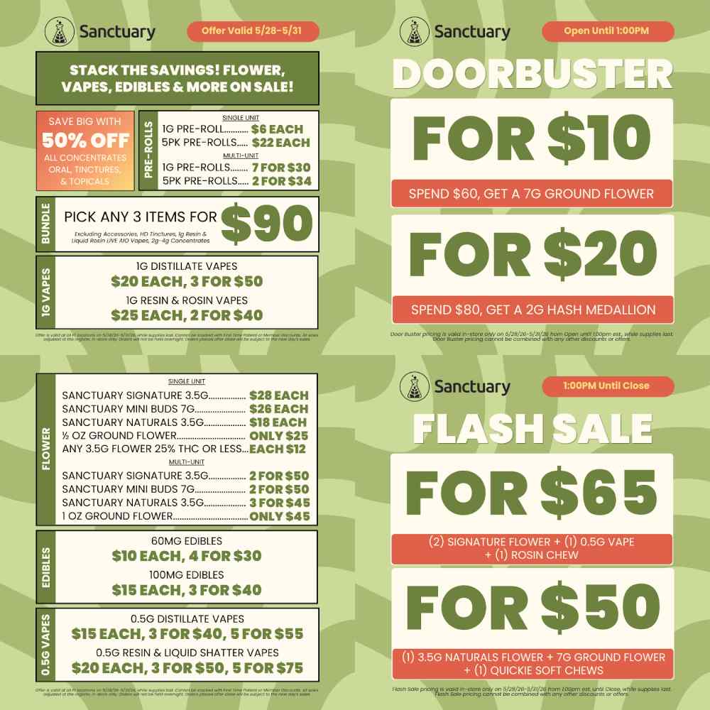 Doorbuster, Flash Sale, & Bundle Deals! - Cannabis deal image